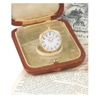 Small Swiss gold open faced lever pendant watch Circa 1911 Small Swiss gold open faced lever pendant watch Circa 1911
