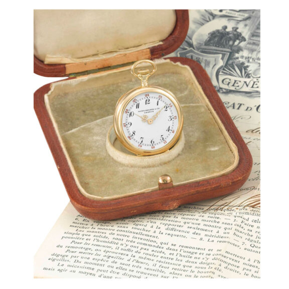 Small Swiss gold open faced lever pendant watch Circa 1911 Small Swiss gold open faced lever pendant watch Circa 1911