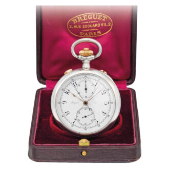 Swiss silver/gold split seconds lever chronograph Circa 1924