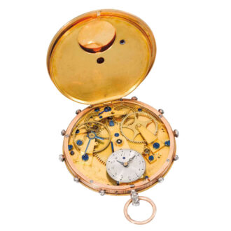 French gold médaillon montre à tact cylinder watch Circa 1800 French gold médaillon montre à tact cylinder watch Circa 1800