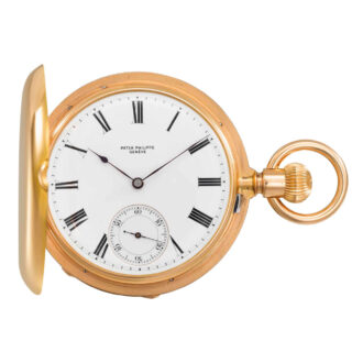 Swiss 18k rose gold keyless pocket chronometer Circa 1874