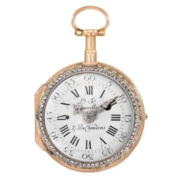 Swiss gold and paste set quarter repeating verge Circa 1790