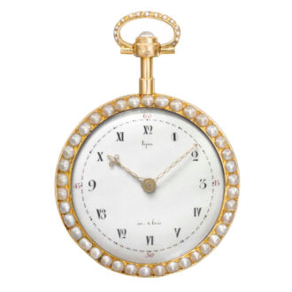 French gold cylinder watch with wolf's tooth train Circa 1789 French gold cylinder watch with wolf's tooth train Circa 1789