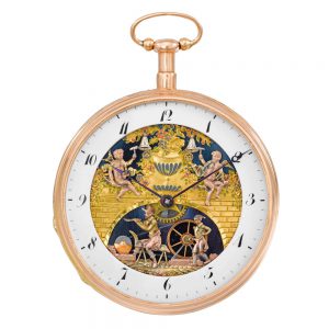 Verge with Jacquemarts and automaton scene Circa 1820