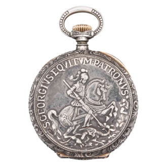 Unusual Swiss silver open faced repUnusual Swiss silver open faced repoussé cylinder Circa 1880oussé cylinder Circa 1880