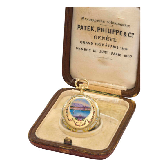 Fine Swiss 18k gold and enamel open faced lever Circa 1913 Fine Swiss 18k gold and enamel open faced lever Circa 1913