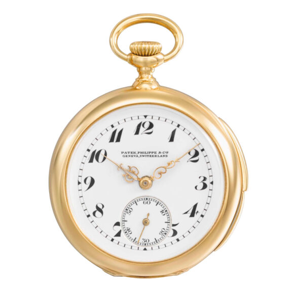 Swiss gold minute repeating lever pendant watch Circa 1909 Swiss gold minute repeating lever pendant watch Circa 1909