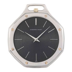 Unusual Swiss octagonal white gold pendant watch Circa 1981