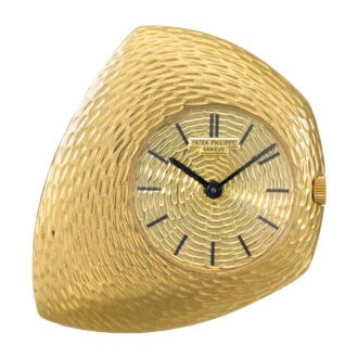 Unusual Swiss 18K gold asymmetrical lever watch Circa 1963