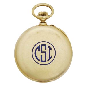 Swiss gold and enamel lever chronometer watch Circa 1922