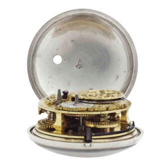 Dutch silver verge with date and mooDutch silver verge with date and moon phases Circa 1690-1699 phases Circa 1690-1699