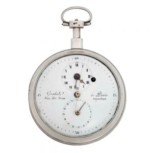 French silver center seconds Pouzait watch Circa 1790-1799