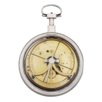 French silver center seconds Pouzait watch Circa 1790-1799