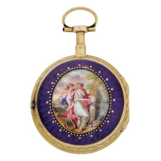 Dutch gold and enamel repeating verge watch Circa 1750-1760
