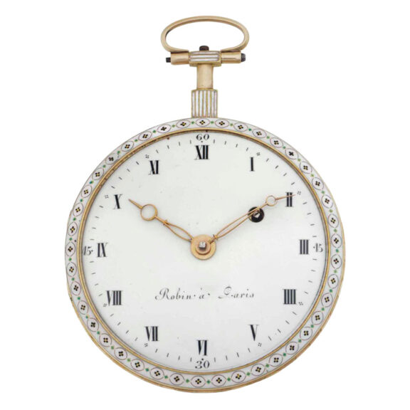 French gold and enamel verge pocket watch Circa 1790-1799 French gold and enamel verge pocket watch Circa 1790-1799