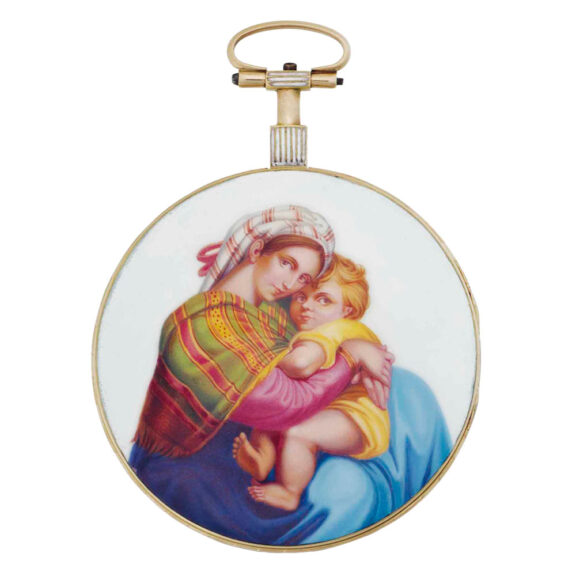 French gold and enamel verge pocket watch Circa 1790-1799 French gold and enamel verge pocket watch Circa 1790-1799