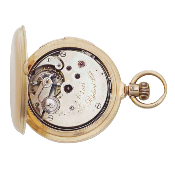 Swiss rose gold five minute repeating lever Circa 1890-1899 Swiss rose gold five minute repeating lever Circa 1890-1899