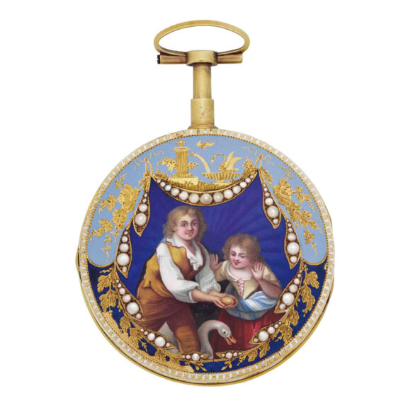 Swiss gold quarter repeating virgule watch Circa 1810-1820