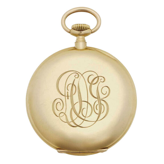 Swiss 18 carat gold open faced lever pocket watch Circa 1896 Swiss 18 carat gold open faced lever pocket watch Circa 1896