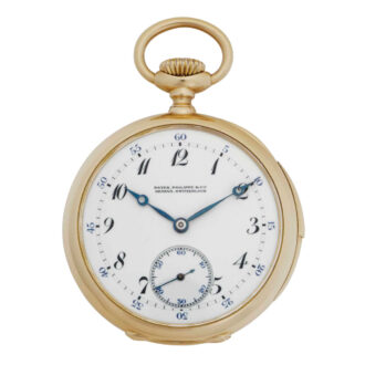 Swiss rose gold open faced minute repeating lever Circa 1891