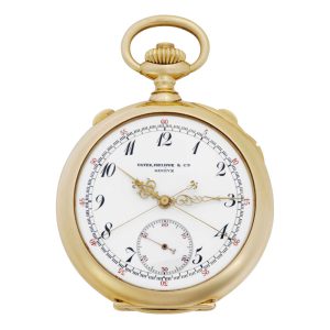 Swiss gold repeating split seconds chronograph Circa 1903