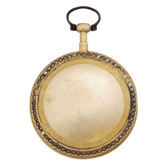German rose gold and pearl set verge watch Circa 1680-1699 German rose gold and pearl set verge watch Circa 1680-1699