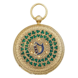 Irish gold and enamel hunting cased lever watch Circa 1838