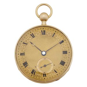 Swiss 18k rose gold quarter repeating cylinder Circa 1850-1860