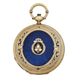 Swiss gold and enamel hunting cased lever Circa 1880-1899 Swiss gold and enamel hunting cased lever Circa 1880-1899