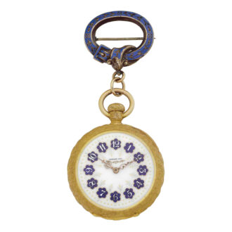 American 18k gold open faced lever pendant watch Circa 1910