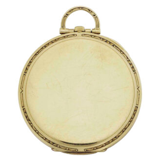 Swiss gold open faced keyless lever pocket watch Circa 1920