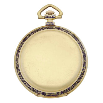 Danish gold and enamel keyless lever dress watch Circa 1920