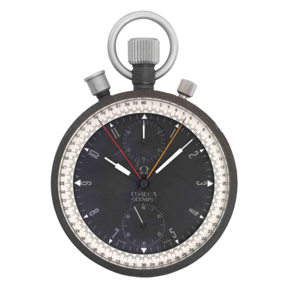 Swiss open faced split seconds lever chronograph Circa 1967