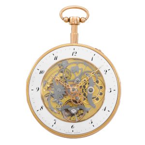 Swiss rose gold skeletonized minute repeating lever Circa 1830