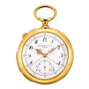 Swiss 18k gold repeating split seconds chronograph Circa 1903