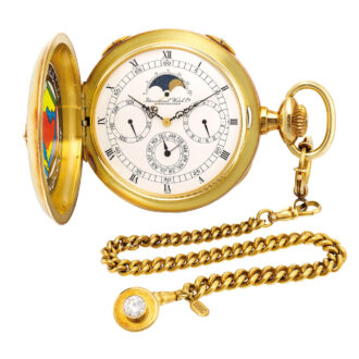 Possibly unique Swiss 18k gold complicated watch Circa 1985