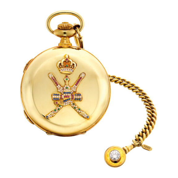 Possibly unique Swiss 18k gold complicated watch Circa 1985 Possibly unique Swiss 18k gold complicated watch Circa 1985