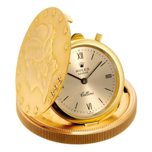 Swiss 18 carat gold U.S. twenty dollar coin watch Circa 2005