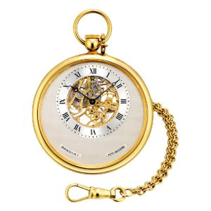 Swiss 18 carat gold skeletonized lever dress watch Circa 1995