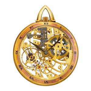 Fine Swiss 18k gold skeletonized lever dress watch Circa 1970