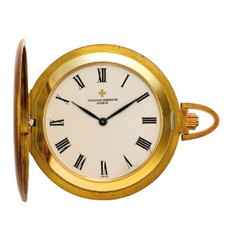 Slim Swiss gold hunting cased lever dress watch Circa 1978