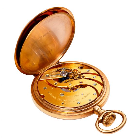 Swiss 18 carat rose gold hunting cased lever watch Circa 1904 Swiss 18 carat rose gold hunting cased lever watch Circa 1904
