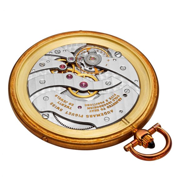 Thin Swiss 18 carat gold complicated lever pocket watch Circa 1983 Thin Swiss 18 carat gold complicated lever pocket watch Circa 1983
