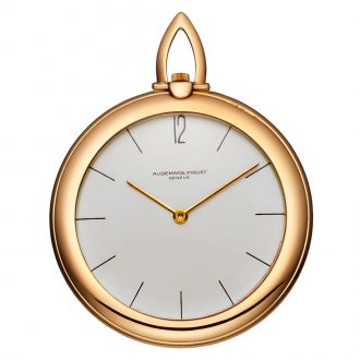 Ultra thin Swiss 18K rose gold open faced lever watch Circa 1956