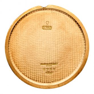 Ultra thin Swiss 18K rose gold open faced lever watch Circa 1956