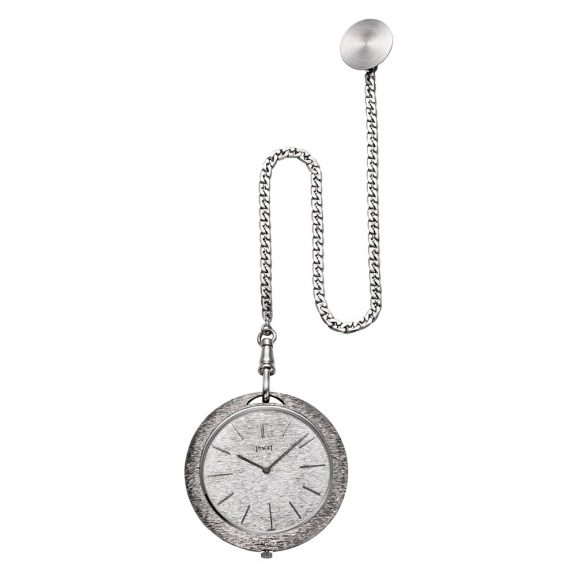 Swiss 18 carat white gold open faced lever watch Circa 1975 Swiss 18 carat white gold open faced lever watch Circa 1975