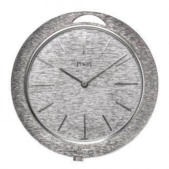 Swiss 18 carat white gold open faced lever watch Circa 1975