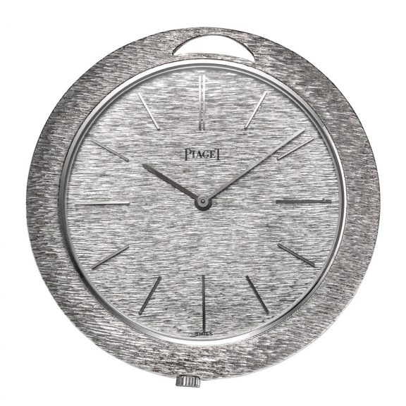 Swiss 18 carat white gold open faced lever watch Circa 1975
