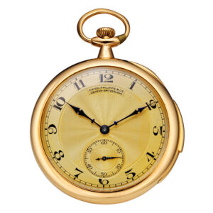 Swiss 18K gold minute repeating lever pocket watch Circa 1910