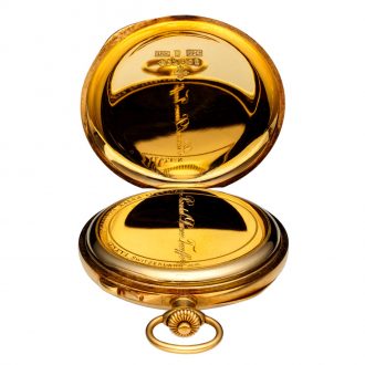 Swiss 18K gold lever split seconds chronograph Circa 1913